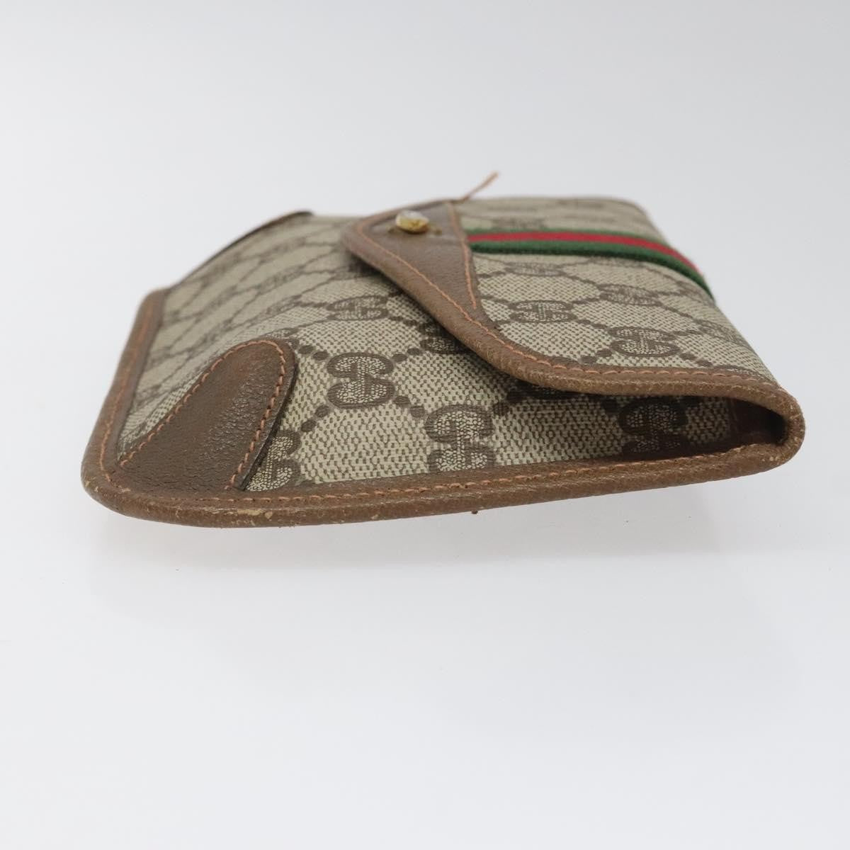 Gucci Ophidia Flap Clutch GG Coated Canvas, BEIGE, CANVAS, Clutche & pouche