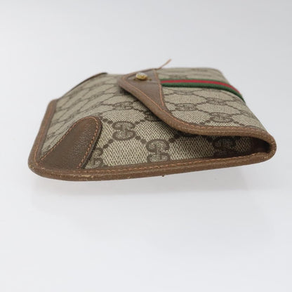 Gucci Ophidia Flap Clutch GG Coated Canvas, BEIGE, CANVAS, Clutche & pouche