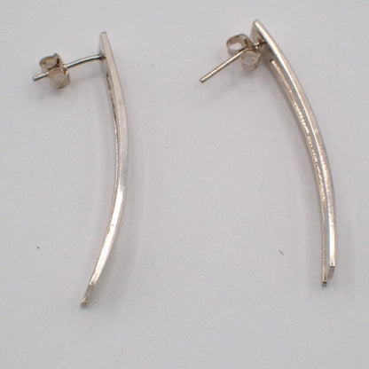 Gucci G Logo Long Studs Earrings Silver 925, Silver, Silver, Earrings