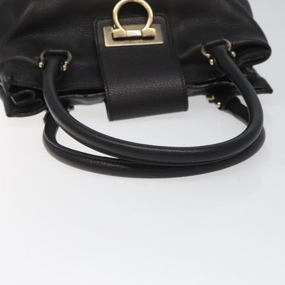 Salvatore Ferragamo Soft Sofia Tote Leather, BLACK, LEATHER, Handbag