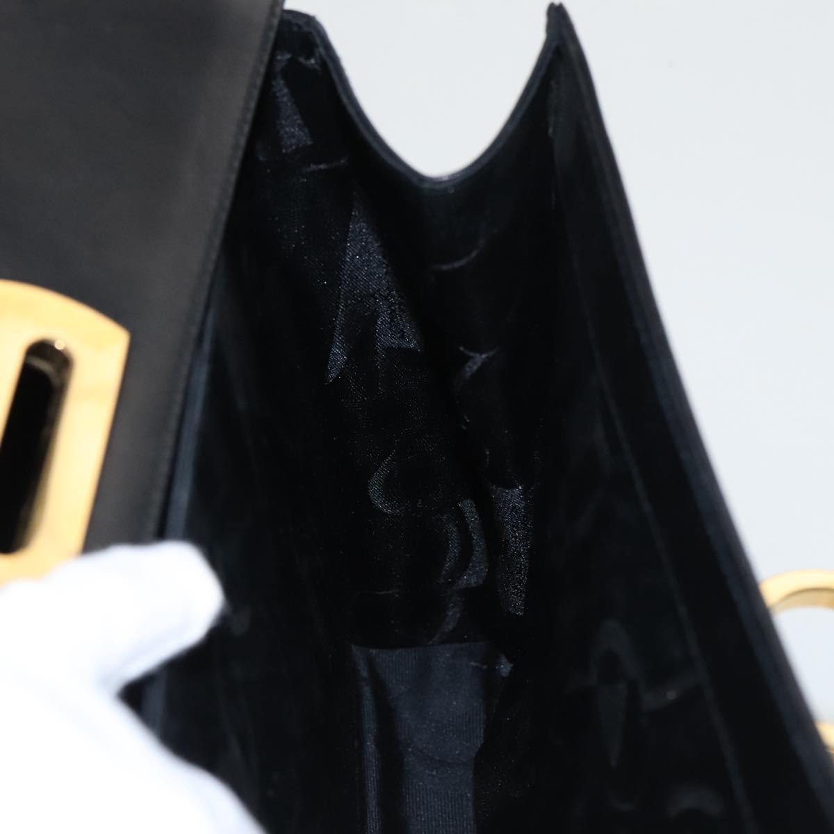 Salvatore Ferragamo Gancini Convertible Top Handle Bag Leather, BLACK, LEATHER, Handbag