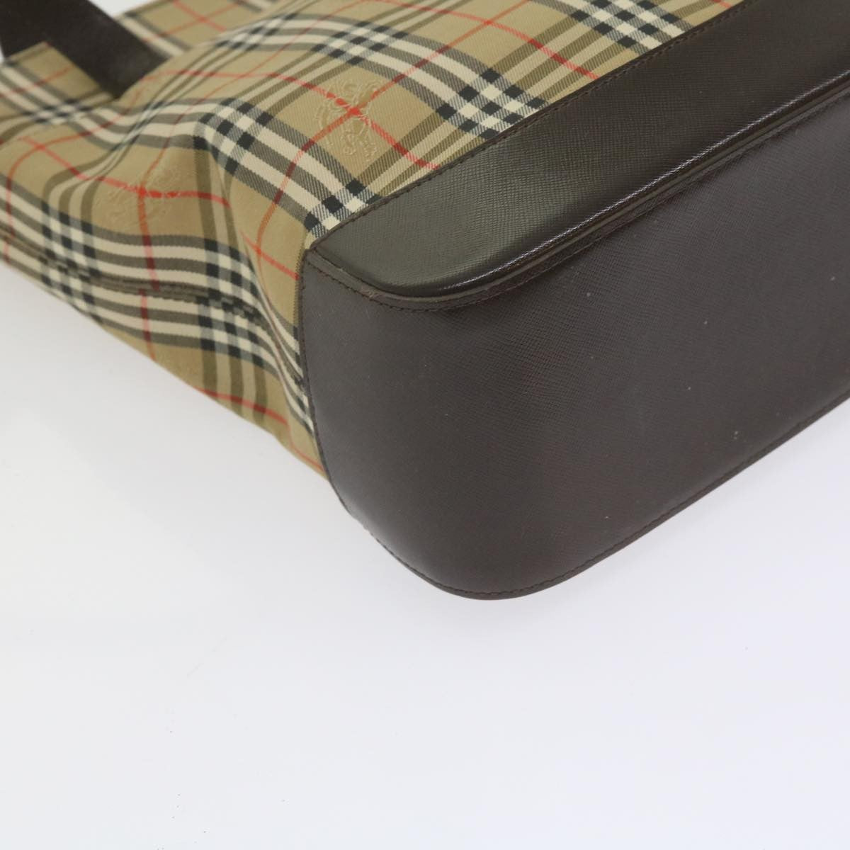 Burberry Nova Check Tote Leather, BEIGE, CANVAS, Tote bag