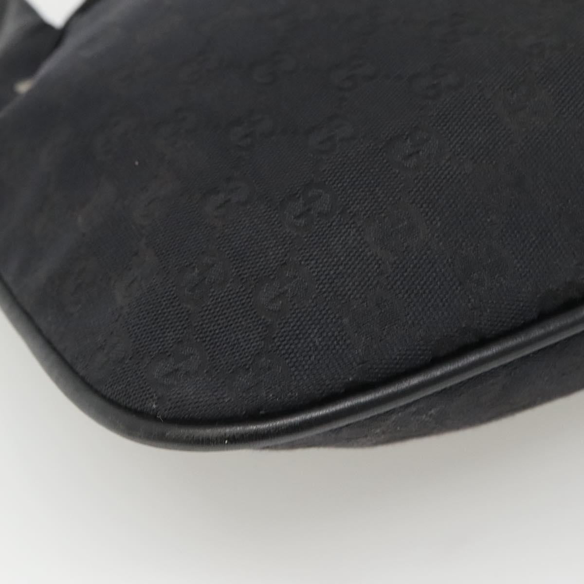 Gucci Miss Bamboo Bucket Bag GG Canvas, BLACK, CANVAS, Shoulder bag