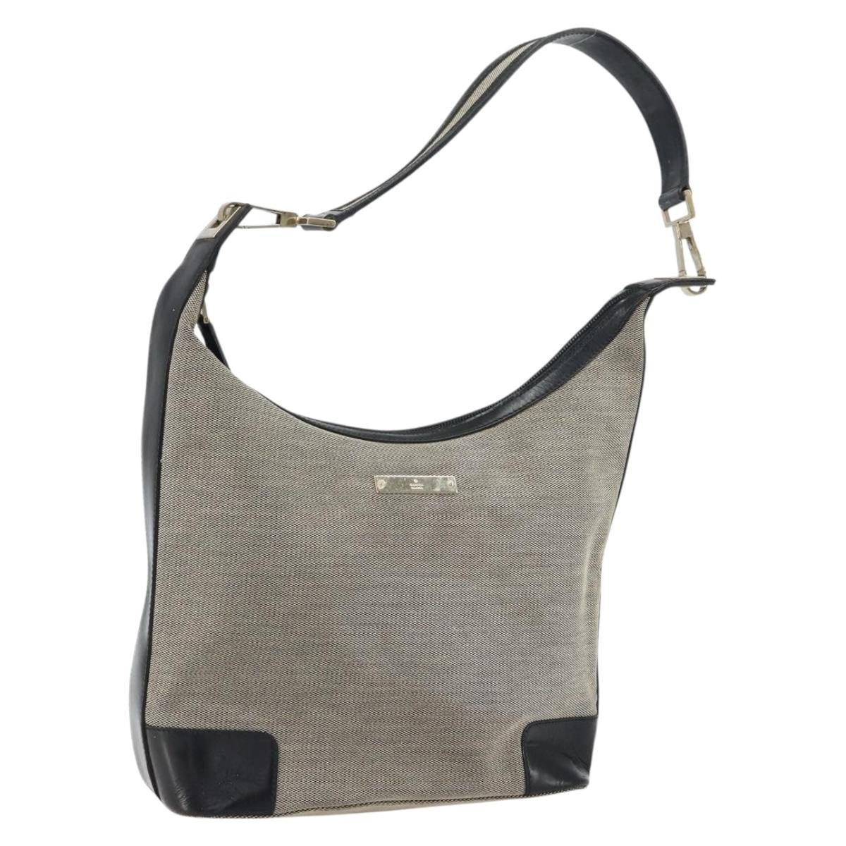 Gucci Vintage Hobo Canvas, GRAY, CANVAS, Shoulder bag