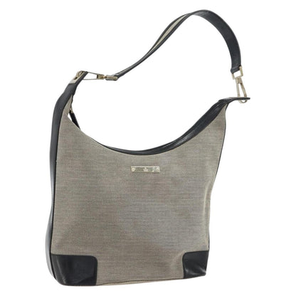Gucci Vintage Hobo Canvas, GRAY, CANVAS, Shoulder bag