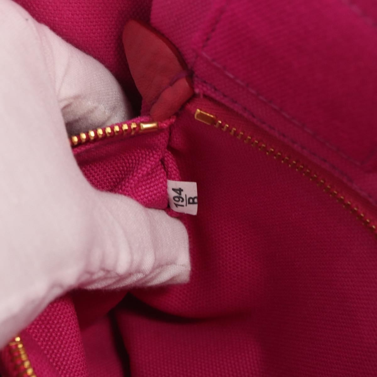 Prada Canapa Open Tote Canvas, PINK, CANVAS, Tote bag