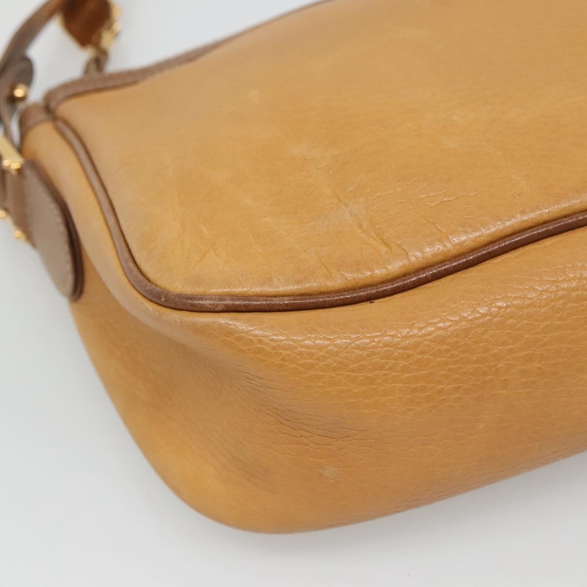 Loewe Anagram Shoulder Bag Leather, YELLOW, LEATHER, Shoulder bag