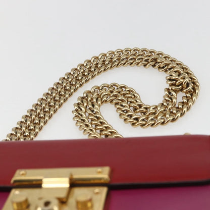 Gucci Padlock Shoulder Bag Leather, RED, LEATHER, Shoulder bag