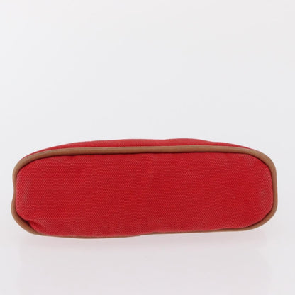 Hermes Bolide Travel Pouch Canvas, RED, CANVAS, Clutche & pouche