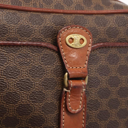 Celine Macadam Shoulder Bag Canvas, BROWN, CANVAS, Shoulder bag