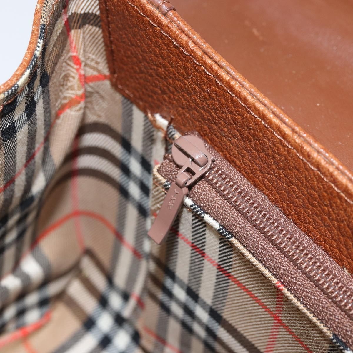 Burberry Vintage Handbag Leather, BROWN, LEATHER, Handbag