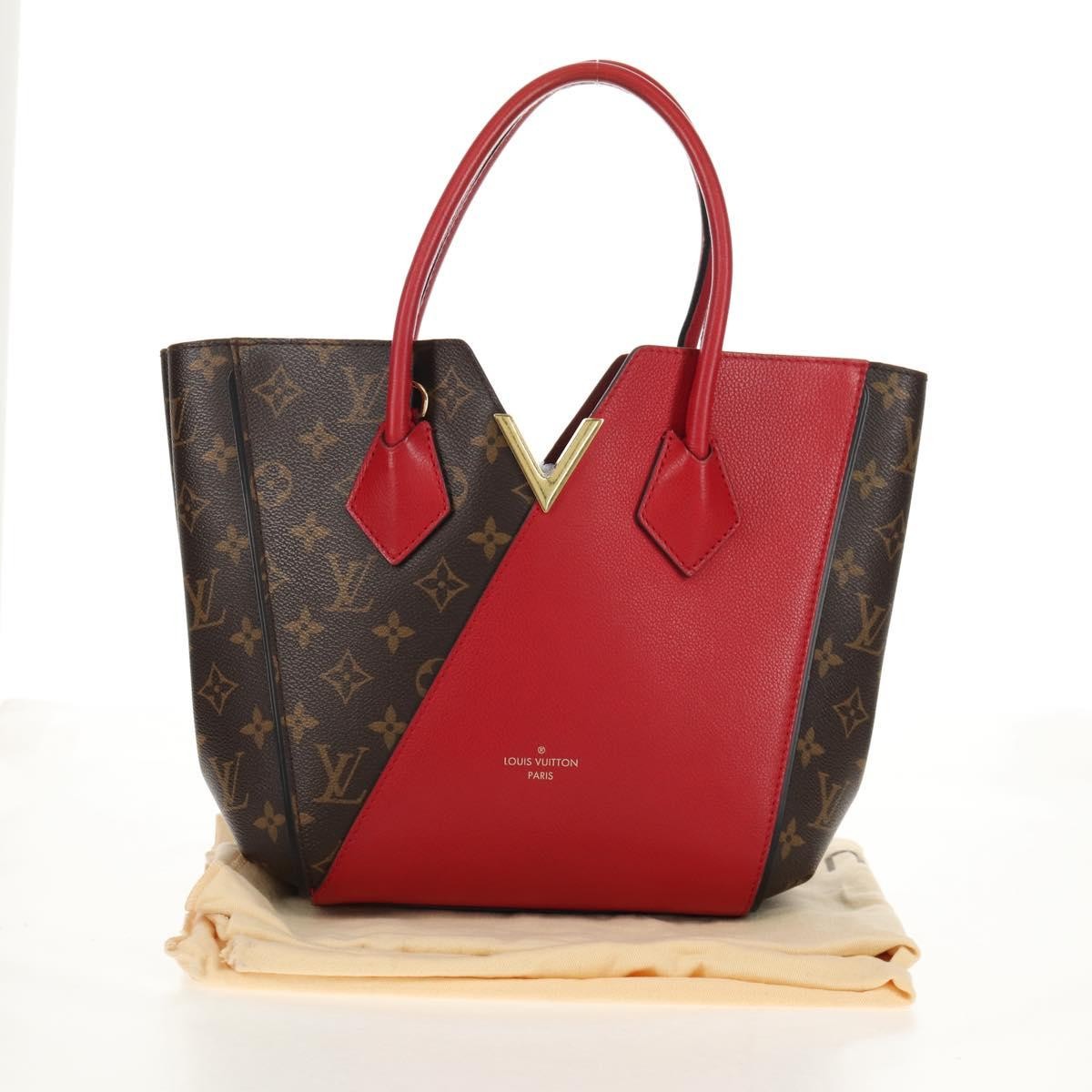 Louis Vuitton Kimono Handbag Monogram Canvas and Leather, Red, Canvas, Handbag