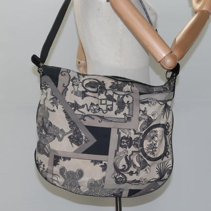 Salvatore Ferragamo Vintage Shoulder Bag Canvas, GRAY, CANVAS, Shoulder bag