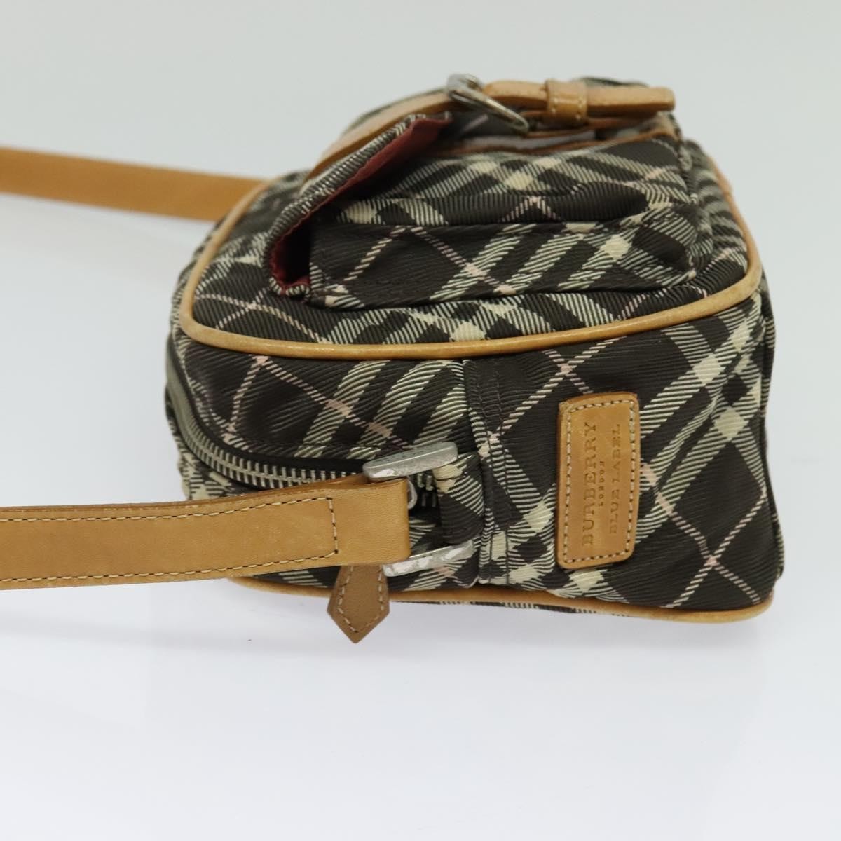 Burberry Nova Check Blue Label Canvas, BLACK, CANVAS, Shoulder bag