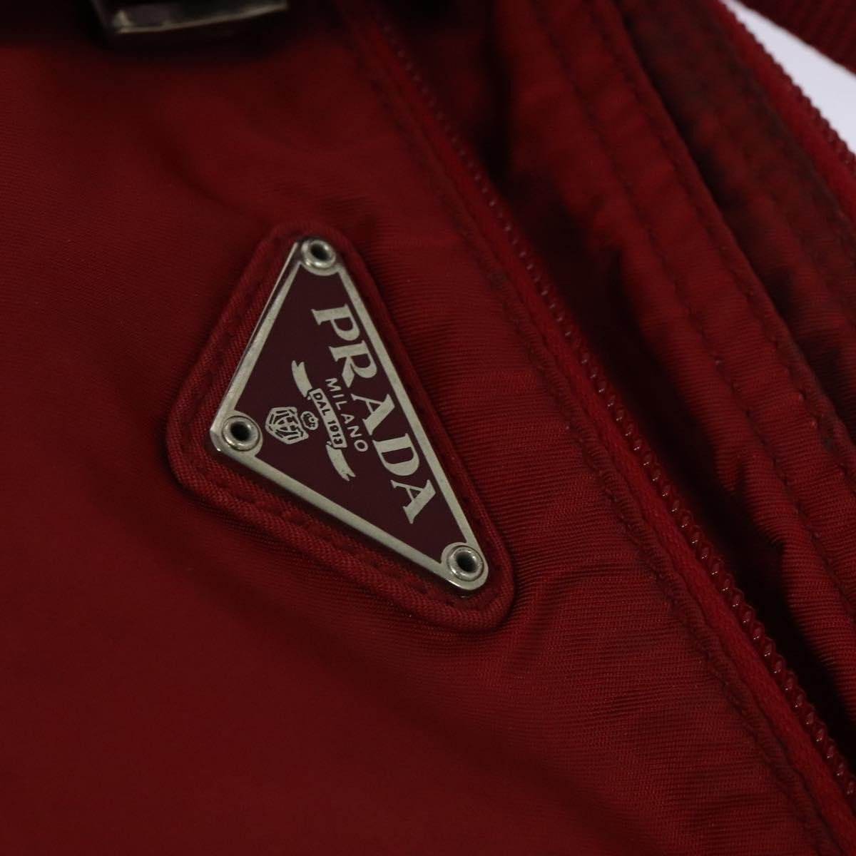Prada Front Pocket Messenger Bag Tessuto, Red, Nylon, Shoulder Bag
