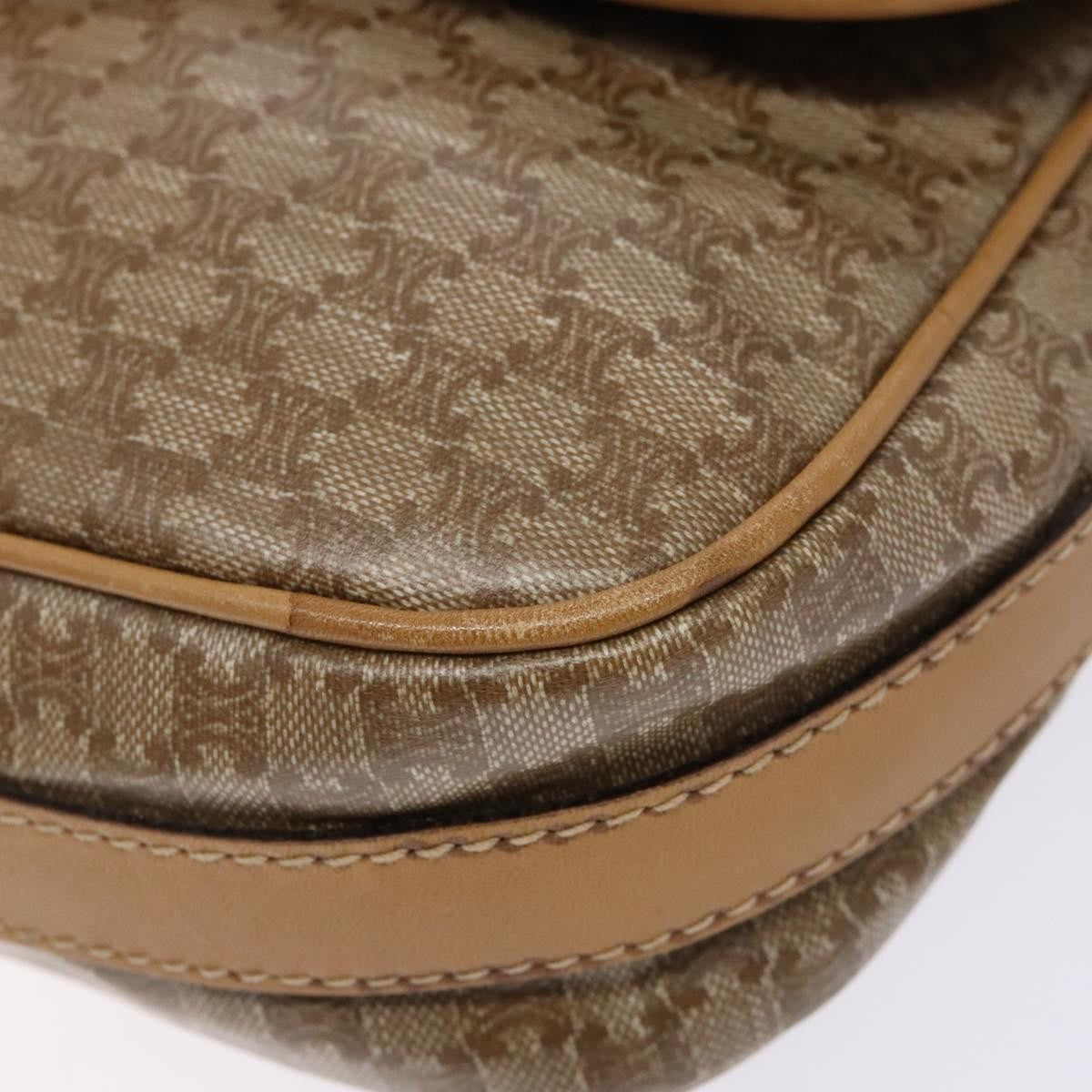 Celine Macadam Shoulder Bag PVC Leather, BEIGE, CANVAS, Shoulder bag