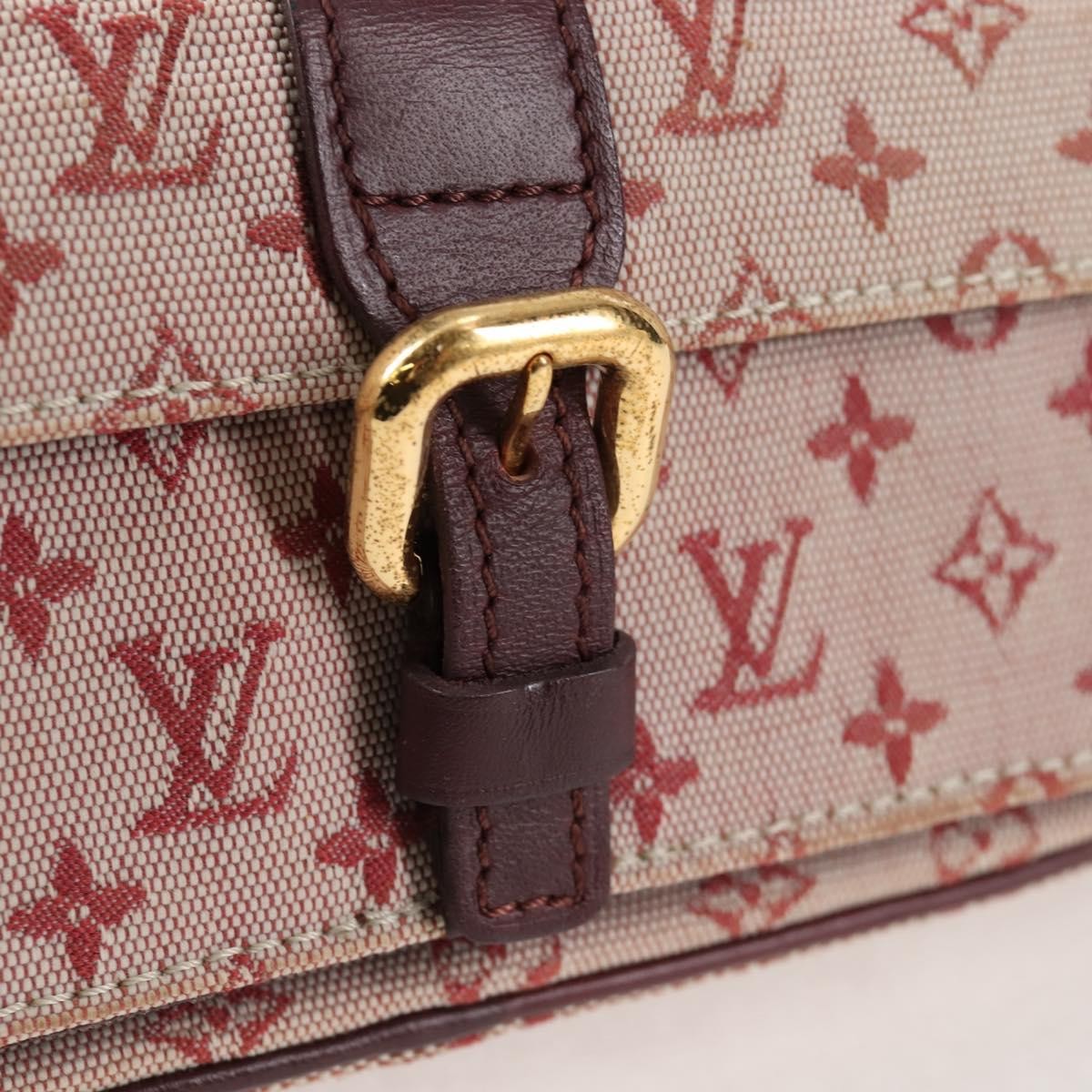 Louis Vuitton Juliette Crossbody Bag Mini Lin, RED, CANVAS, Shoulder bag