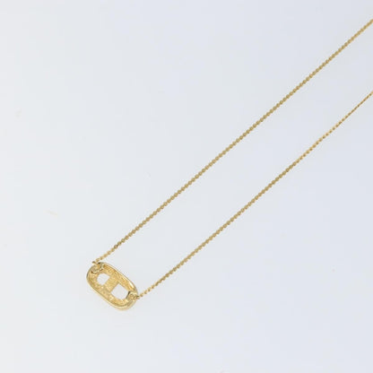 Christian Dior CD Pendant Necklace Metal and Crystals, GOLD, METAL, Necklace
