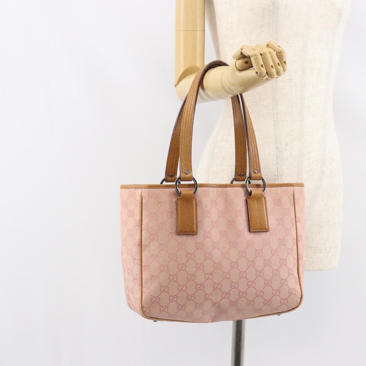 Gucci Vintage Open Tote GG Canvas, PINK, CANVAS, Tote bag