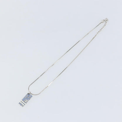Christian Dior Trotter Motif Necklace Engraved Metal, SILVER, METAL, Necklace