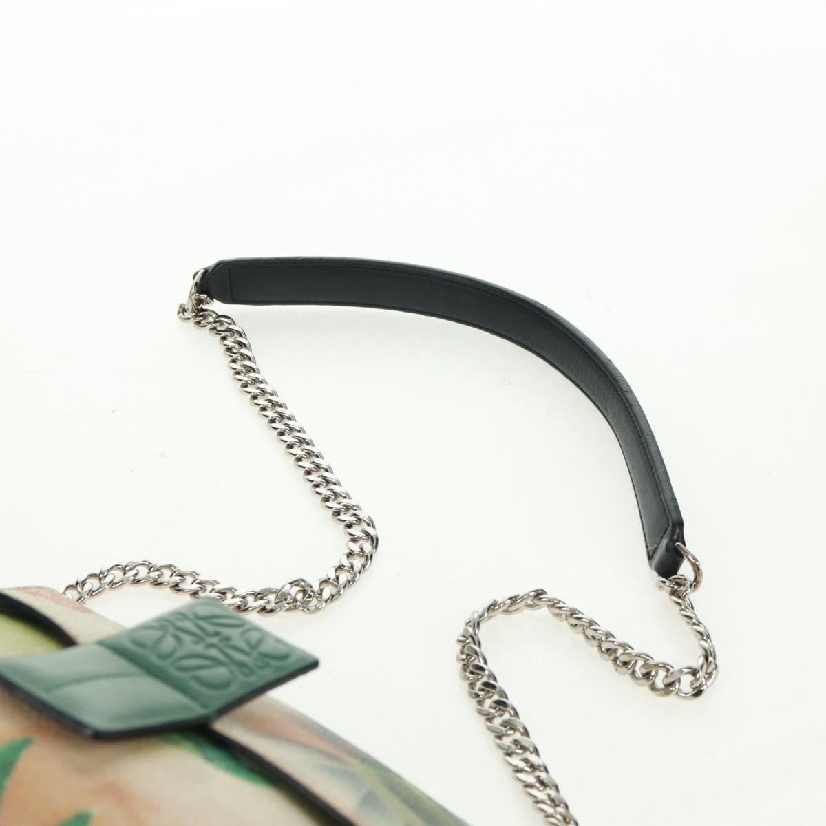Loewe Avenue Crossbody Leather, GREEN, LEATHER, Shoulder bag