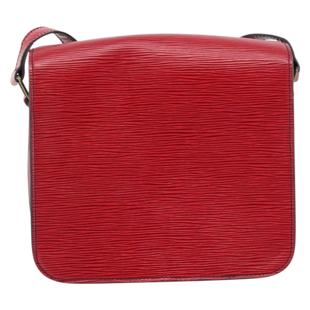 Louis Vuitton Cartouchiere Handbag Epi Leather, Red, Leather, Shoulder Bag