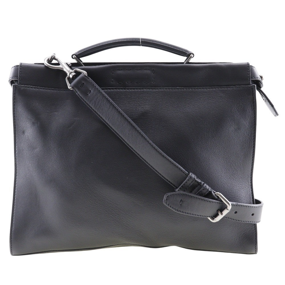 Fendi Peekaboo Iconic Fit Bag Leather, BLACK, LEATHER, Briefcase