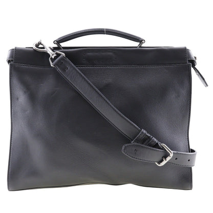 Fendi Peekaboo Iconic Fit Bag Leather, BLACK, LEATHER, Briefcase