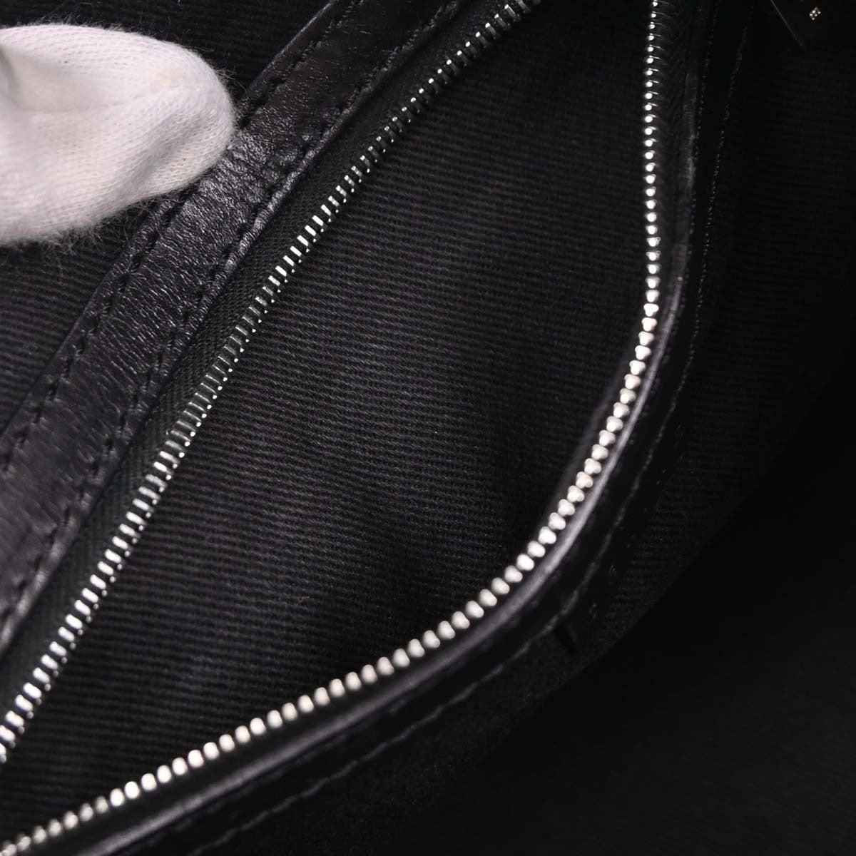 Celine C Macadam Handbag Canvas, BLACK, CANVAS, Handbag