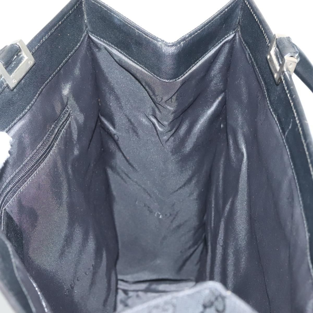 "Gucci Vintage Jackie Tote Canvas, Leather", BLACK, CANVAS, Tote bag