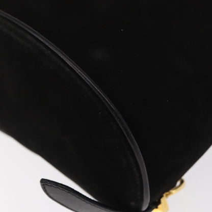 Salvatore Ferragamo Gancini Backpack Suede, BLACK, SUEDE, Backpack