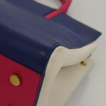 Saint Laurent Rive Gauche Cabas Leather, BLUE, LEATHER, Tote bag