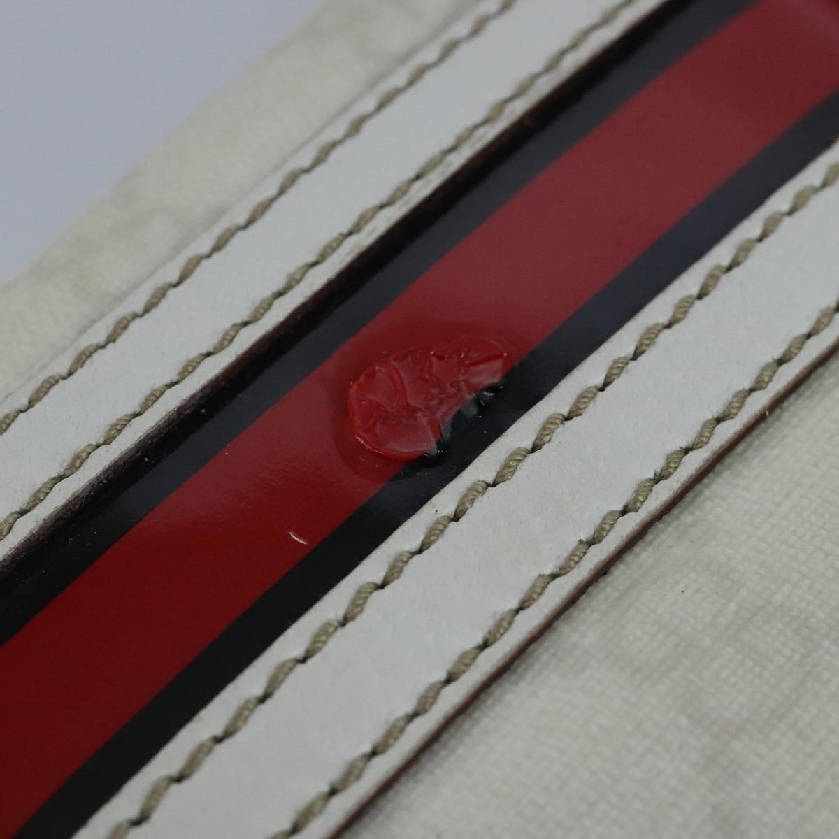 Gucci Sherry line shoulder bag Canvas, White, PVC, Shoulder Bag