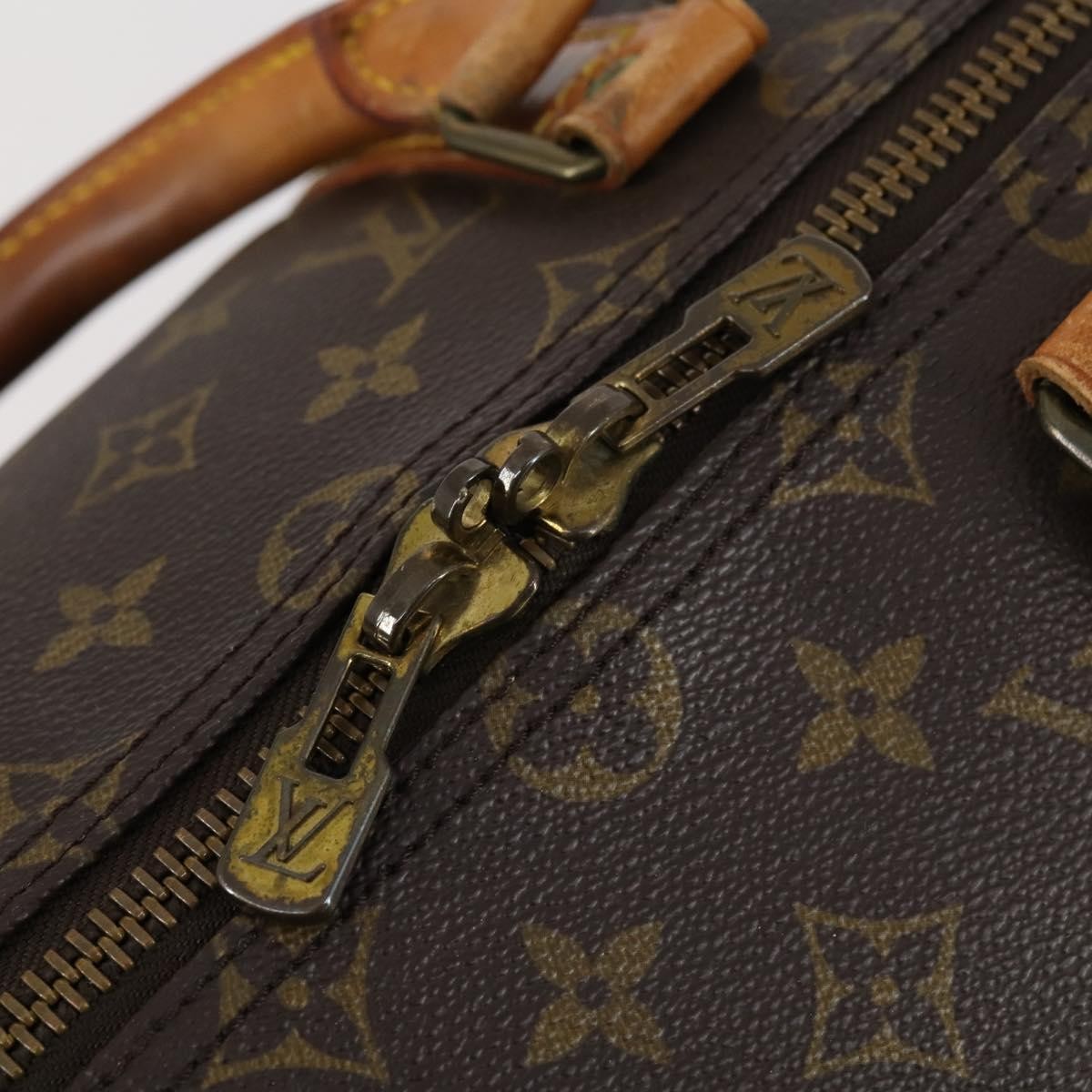 Louis Vuitton Keepall Bag Monogram Canvas, BROWN, CANVAS, Travel bag