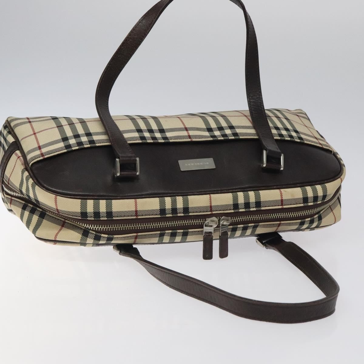 Burberry Nova Check Bowling Bag Canvas, BEIGE, NYLON, Bag
