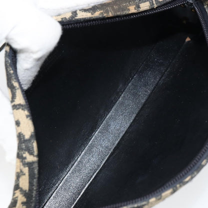 Christian Dior Vintage Trotter Shoulder Bag Canvas, NAVY, CANVAS, Shoulder bag
