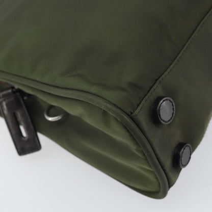 Prada Vintage Zip Handbag Tessuto, GREEN, NYLON, Handbag