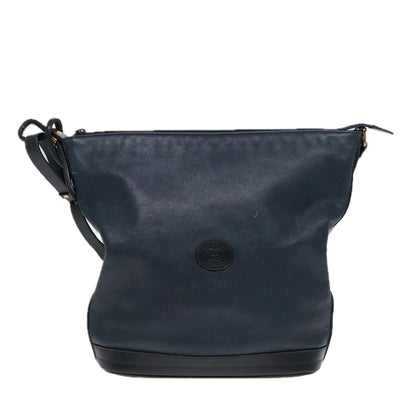 Gucci Vintage Shoulder Bag Leather, NAVY, LEATHER, Shoulder bag