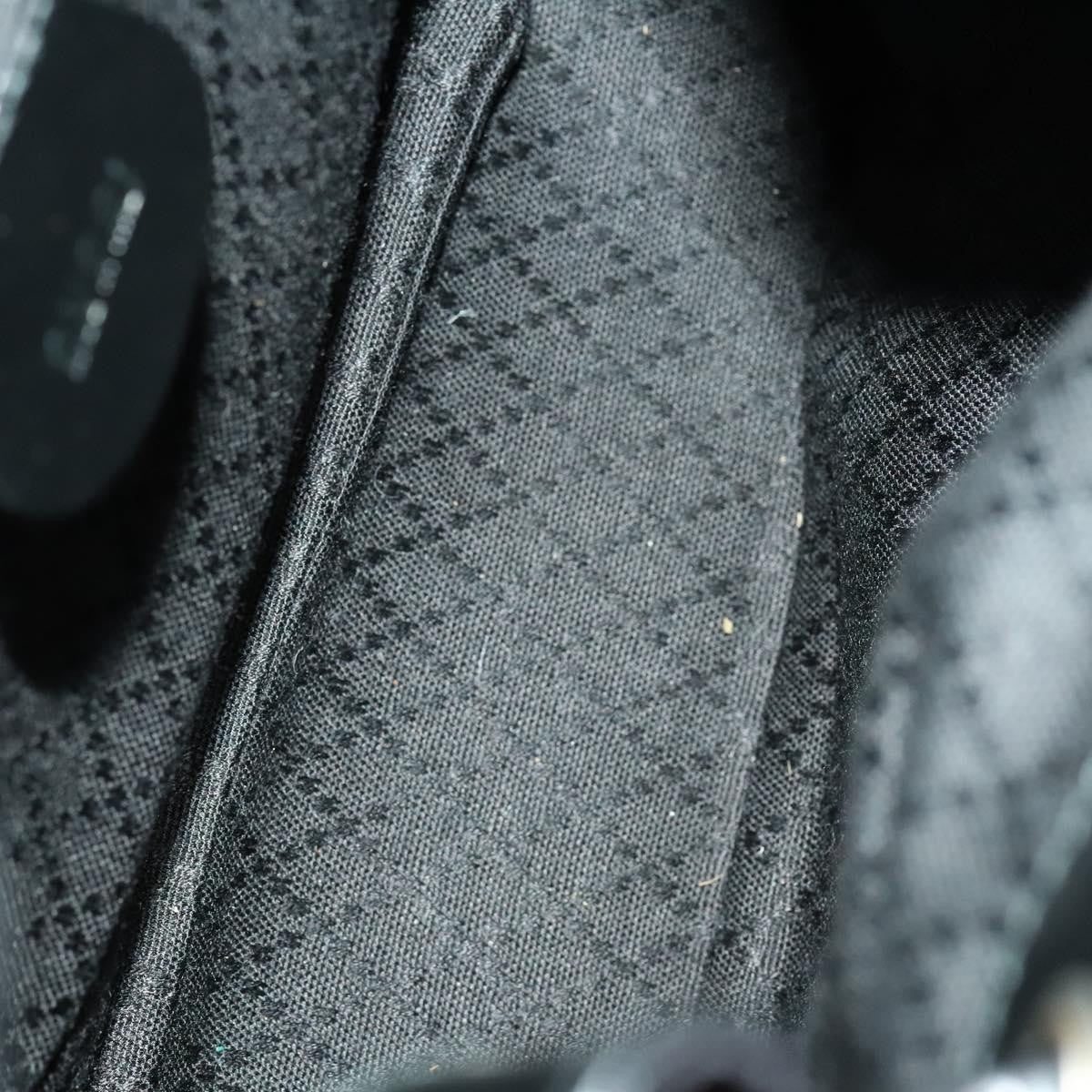 Gucci Vintage Bamboo Backpack Canvas and Leather, BLACK, CANVAS, Backpack