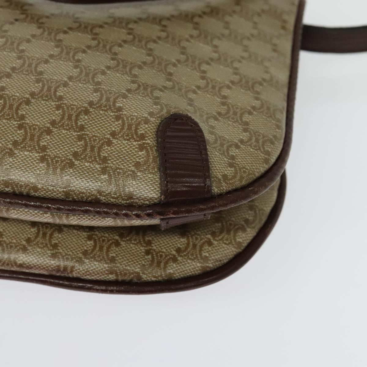 Celine Macadam Shoulder Bag PVC Leather, BEIGE, CANVAS, Shoulder bag