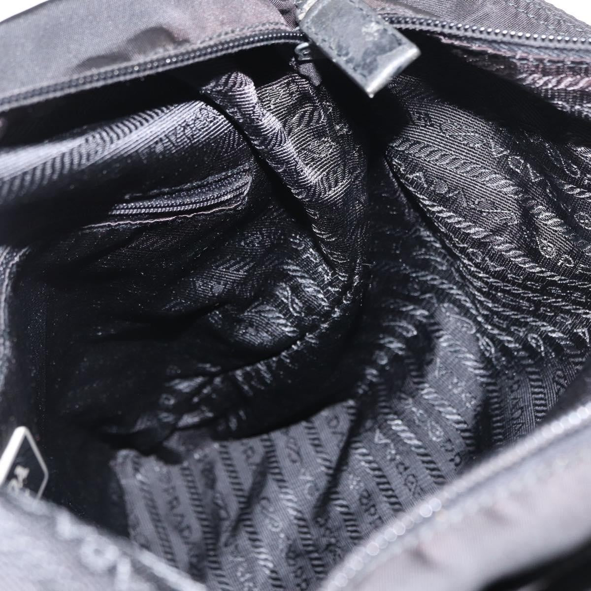Prada Front Pocket Messenger Bag Tessuto, Black, Nylon, Shoulder Bag
