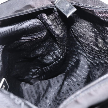 Prada Front Pocket Messenger Bag Tessuto, Black, Nylon, Shoulder Bag
