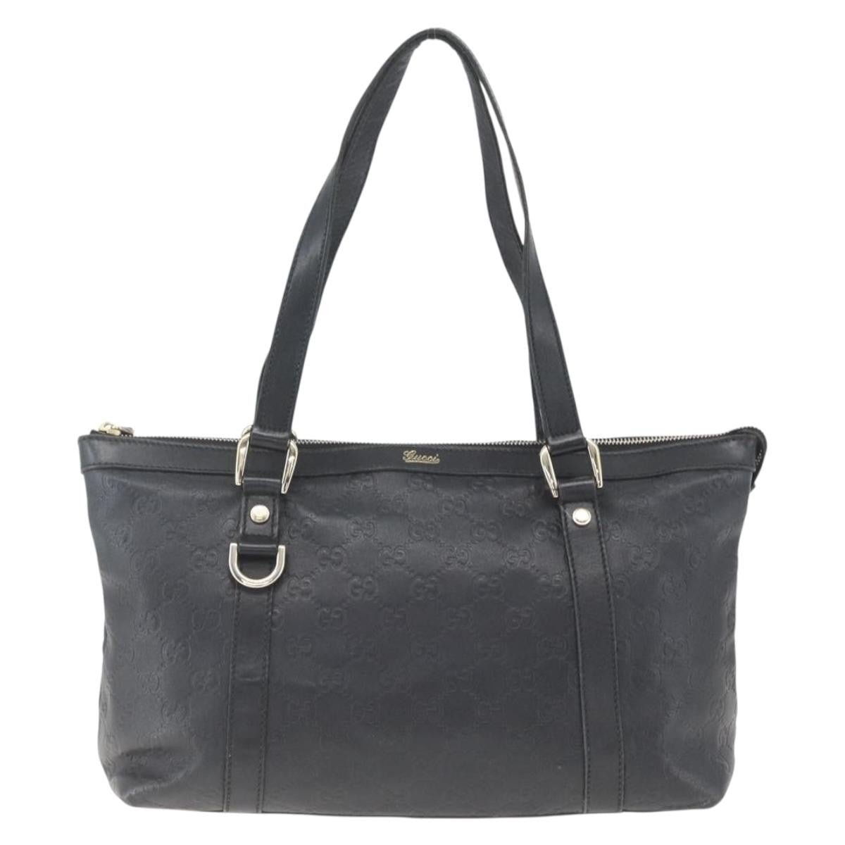 Gucci Abbey Zip Tote Guccissima, BLACK, CANVAS, Tote bag