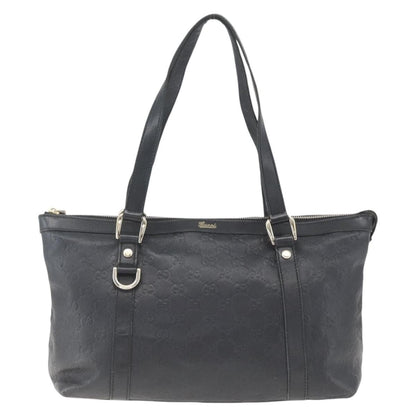 Gucci Abbey Zip Tote Guccissima, BLACK, CANVAS, Tote bag