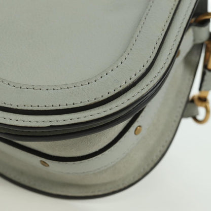 Chloe Nile Crossbody Bag Leather, GRAY, LEATHER, Shoulder bag