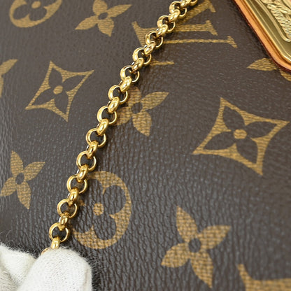 Louis Vuitton Eva Handbag Monogram Canvas, BROWN, CANVAS, Clutche & pouche