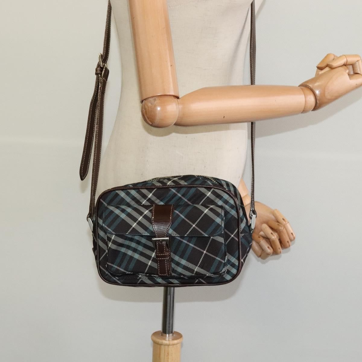 Burberry Nova Check Blue Label Nylon, BROWN, NYLON, Shoulder bag
