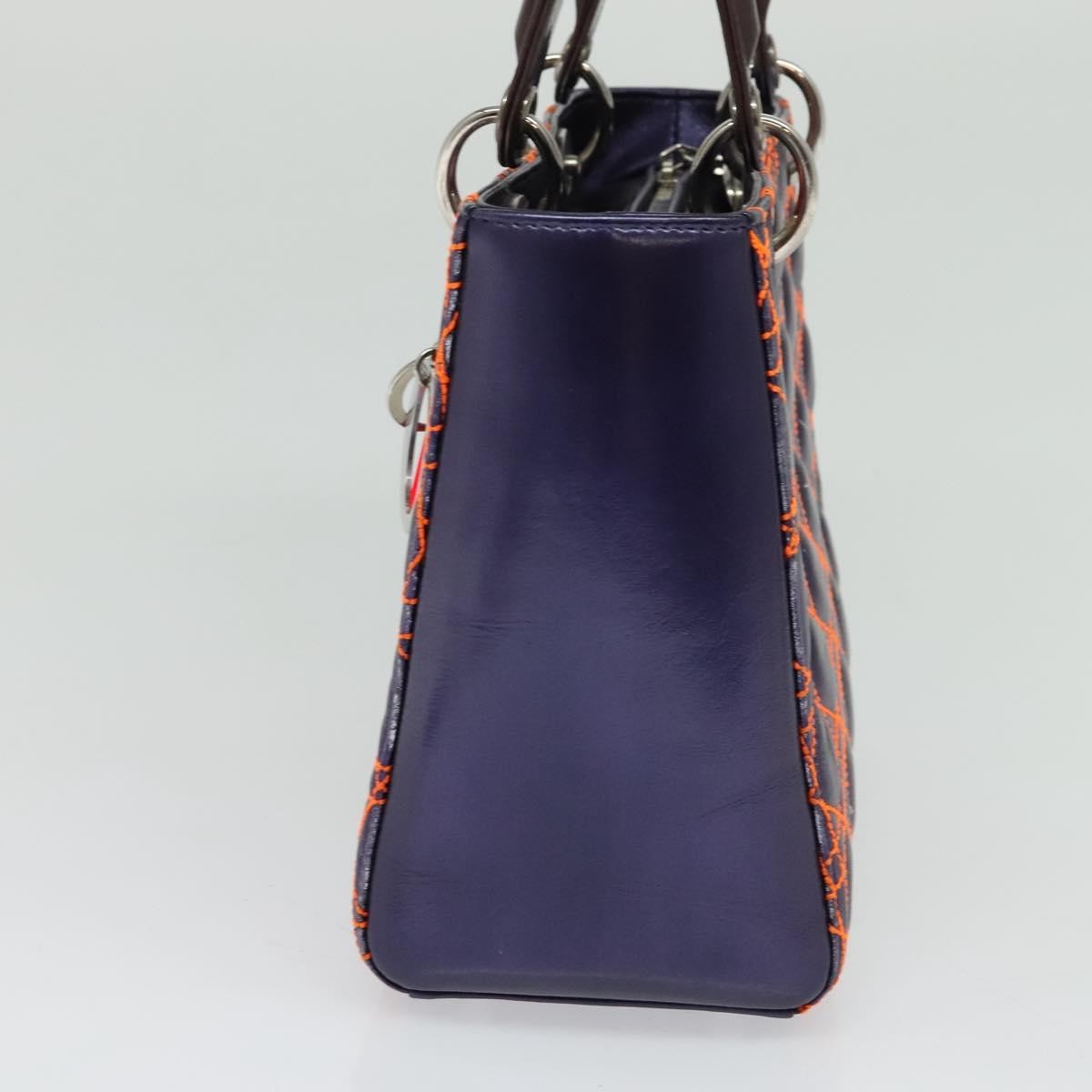 Christian Dior Lady Dior Bag Anselm Reyle Cannage Quilt Leather, Purple, Leather, Handbag