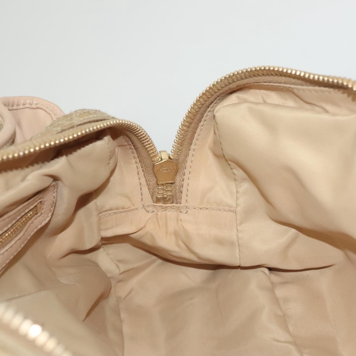 Christian Dior Charming Tote Cannage Quilt Nylon, BEIGE, NYLON, Tote bag