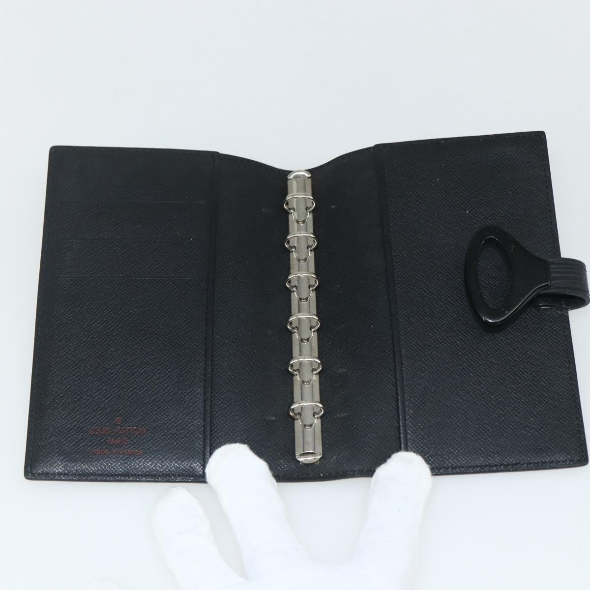 Louis Vuitton Agenda Cover Epi Leather, BLACK, LEATHER, Wallets